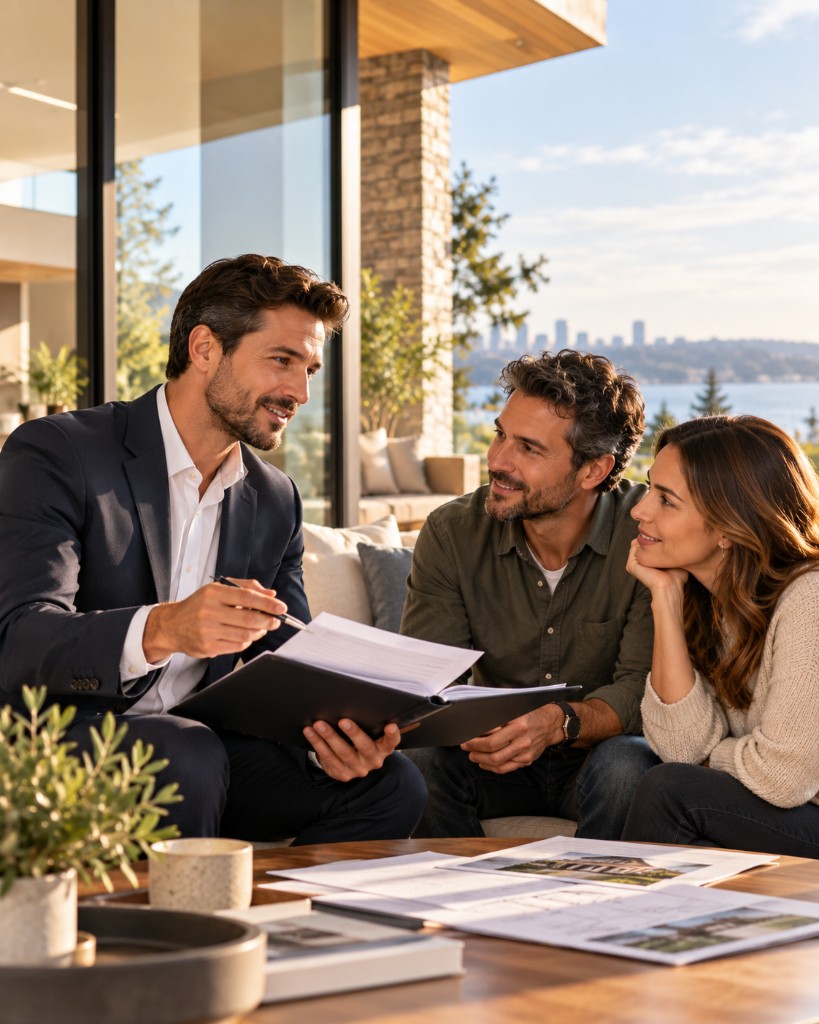 Insurance advisor discussing property protection